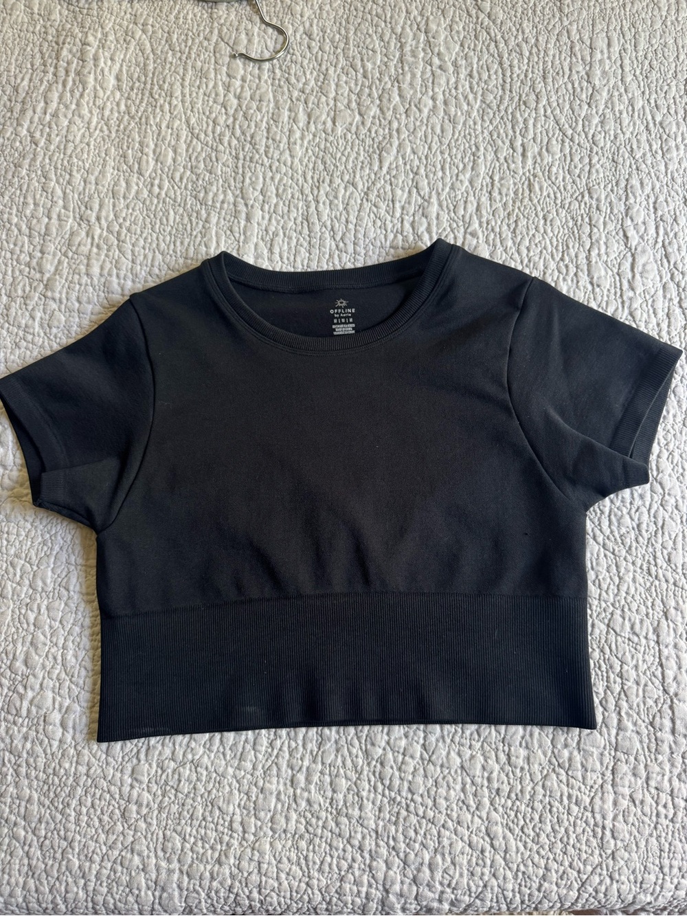 OFFLINE Black Women's Crop Top - Casual Short Sleeve